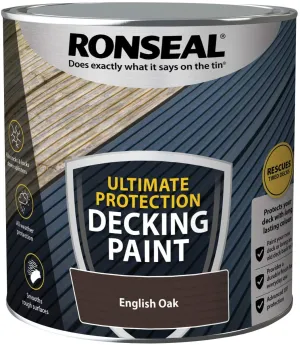 Ronseal Ultimate Decking Paint English Oak 2.5 Litres 39148