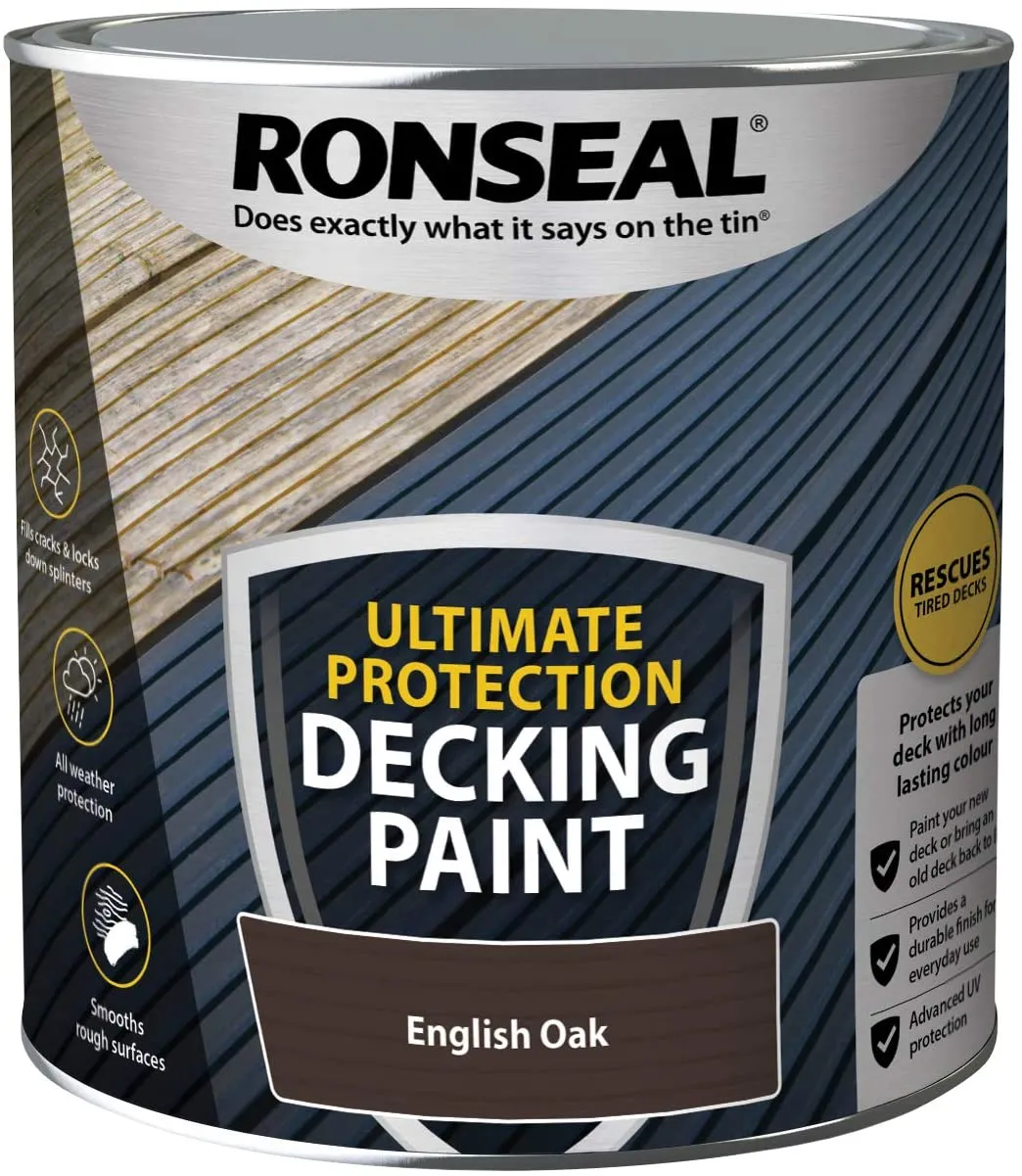 Ronseal Ultimate Decking Paint English Oak 2.5 Litres 39148