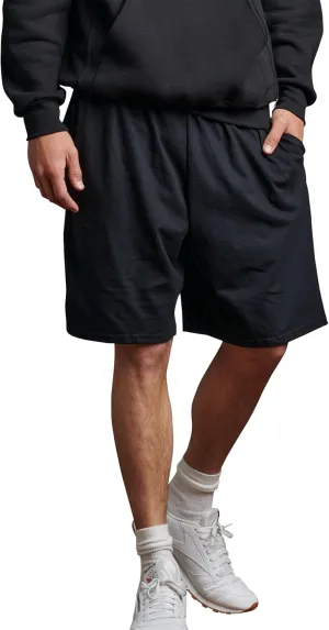 Russell Athletic Men's Relaxed Fit 9" Cotton Shorts with Pockets, Adjustable Elastic Waist, Sizes S-4X