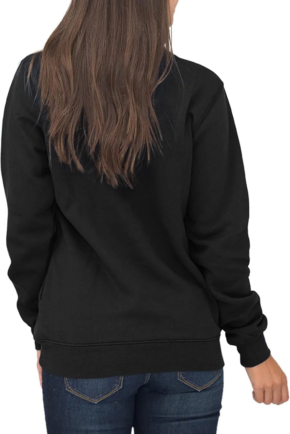 Samefar Womens Warm Cozy High Neck Long Sleeve Solid 1/4 Zip Pullover Sweatshirts with Pockets