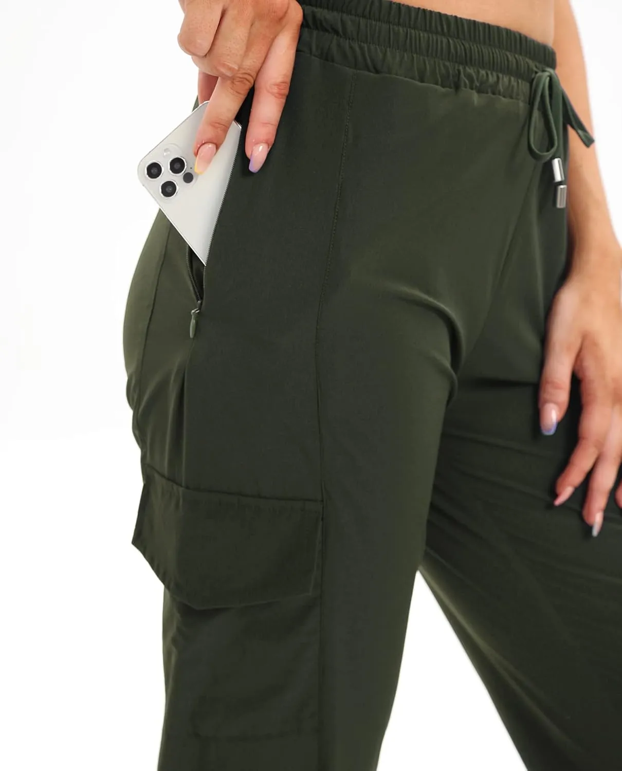 siliteelon Womens Cargo Joggers Lightweight Quick Dry Hiking Pants Athletic Workout Casual Outdoor