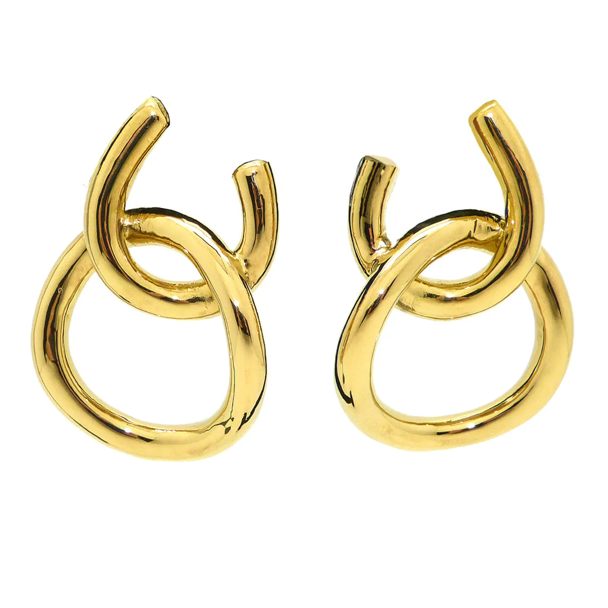 Simon Sebbag Gold Plated Sterling Silver Double Open Circle Earring E2950G