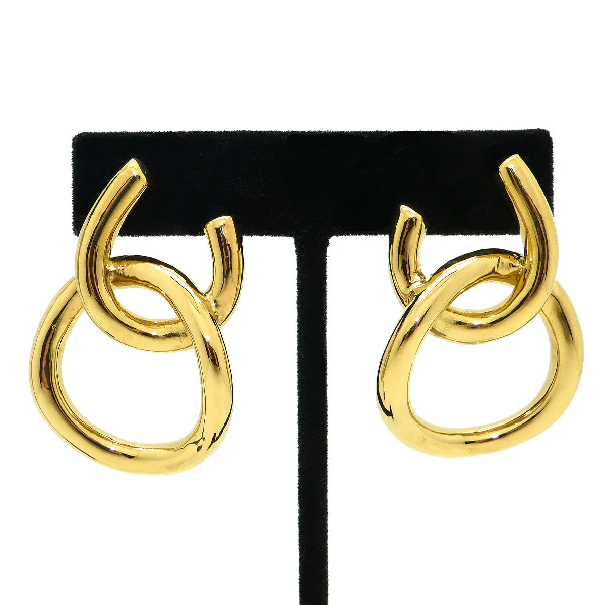 Simon Sebbag Gold Plated Sterling Silver Double Open Circle Earring E2950G