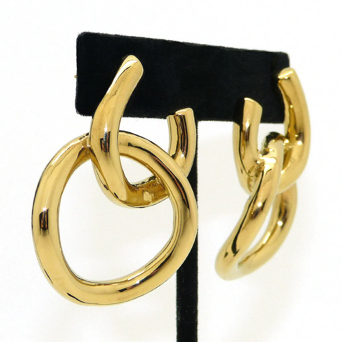 Simon Sebbag Gold Plated Sterling Silver Double Open Circle Earring E2950G
