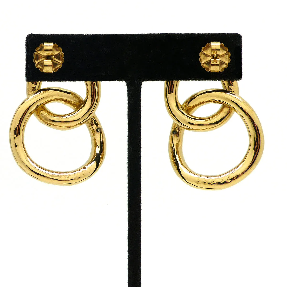 Simon Sebbag Gold Plated Sterling Silver Double Open Circle Earring E2950G