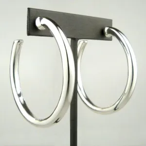 Simon Sebbag Sterling Silver 2.25 " Round Hoop Earring E2820