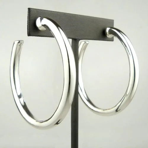 Simon Sebbag Sterling Silver 2.25 " Round Hoop Earring E2820