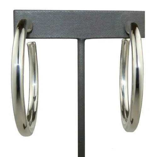 Simon Sebbag Sterling Silver 2.25 " Round Hoop Earring E2820