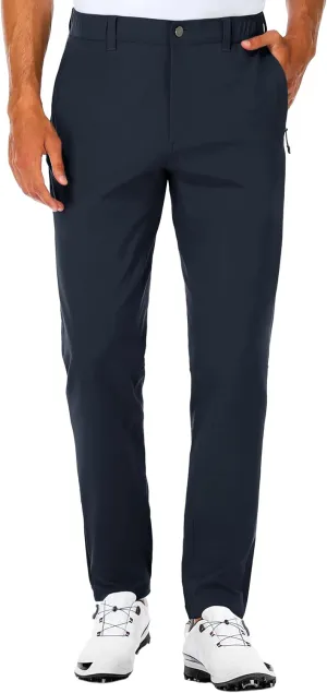 SPECIALMAGIC Golf Pants Men Stretch Slim fit Hiking Pants Lightweight Dress Casual Tapered Zipper Pockets
