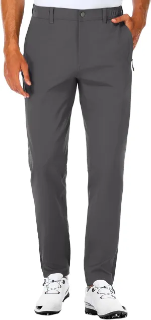 SPECIALMAGIC Golf Pants Men Stretch Slim fit Hiking Pants Lightweight Dress Casual Tapered Zipper Pockets