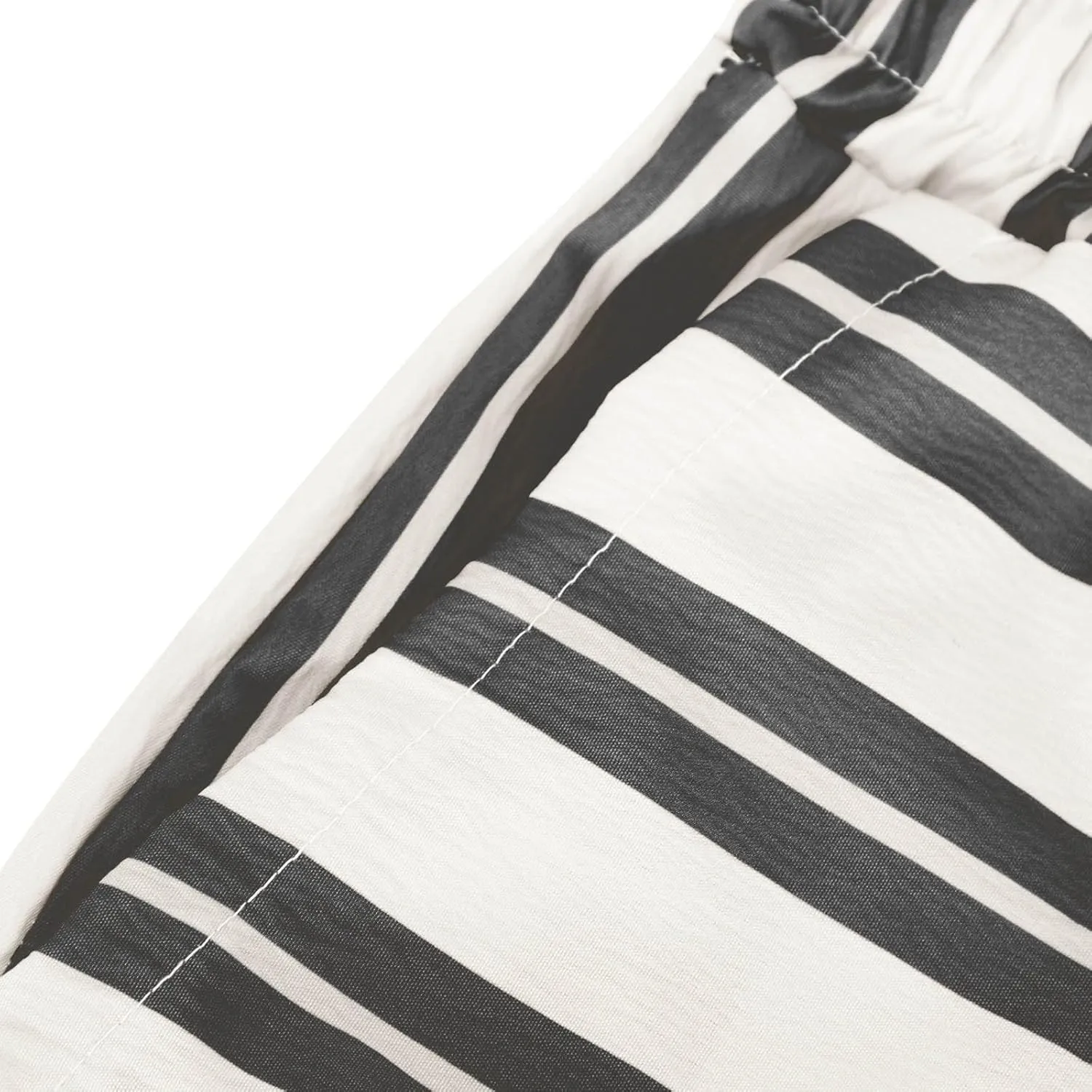 Striped Pants for Women Fashion Drawstring High Waist Palazzo Trousers with Pockets Loose Fit Wide Leg Lounge Pants