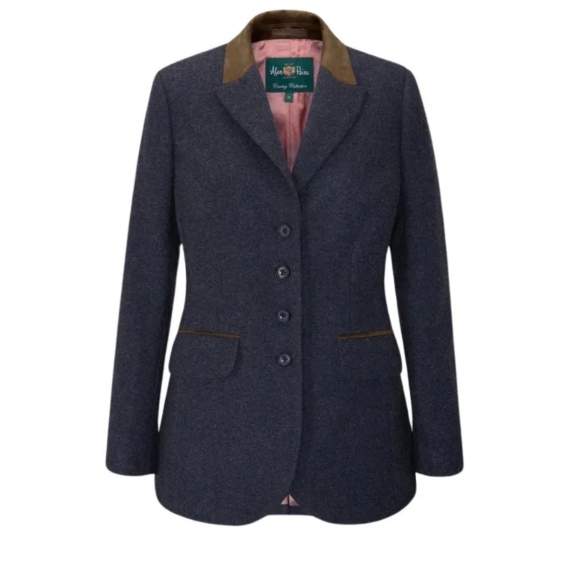 Surrey Ladies Tweed Blazer In Blue - Regular Fit