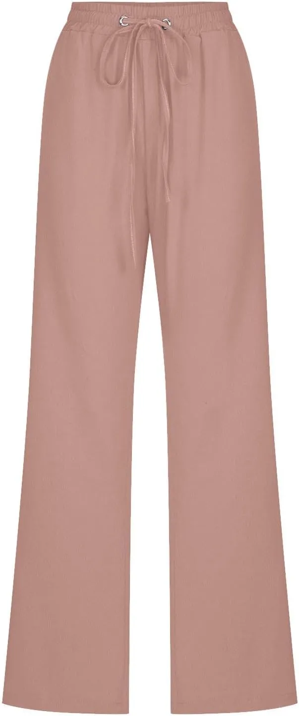 Sweater Wide Leg Pants Winter Velvet Work Slacks with Pockets Wide Leg Wide Leg