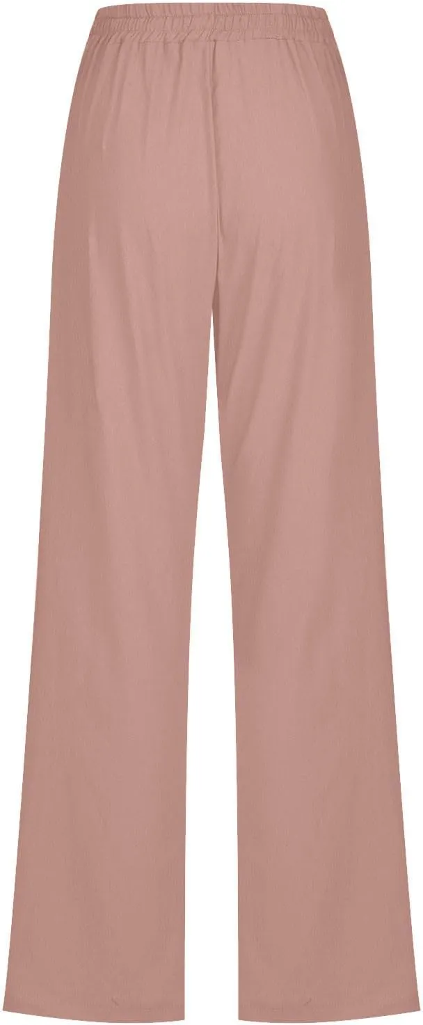 Sweater Wide Leg Pants Winter Velvet Work Slacks with Pockets Wide Leg Wide Leg