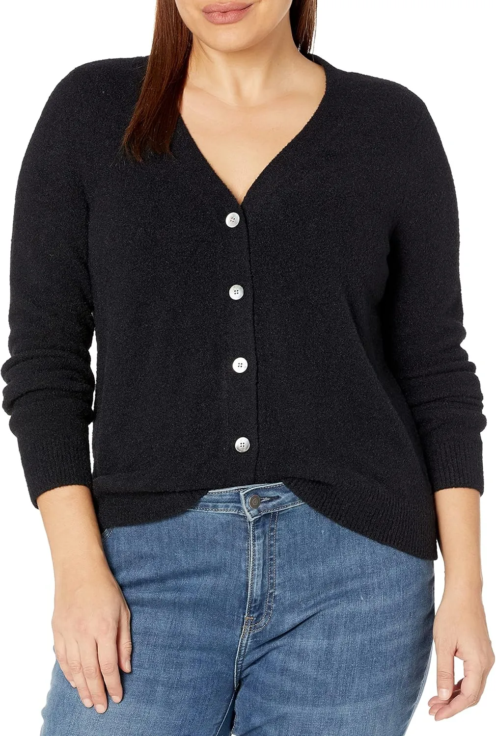 The Drop Women's Francine V-Neck Button Front Cozy Cardigan