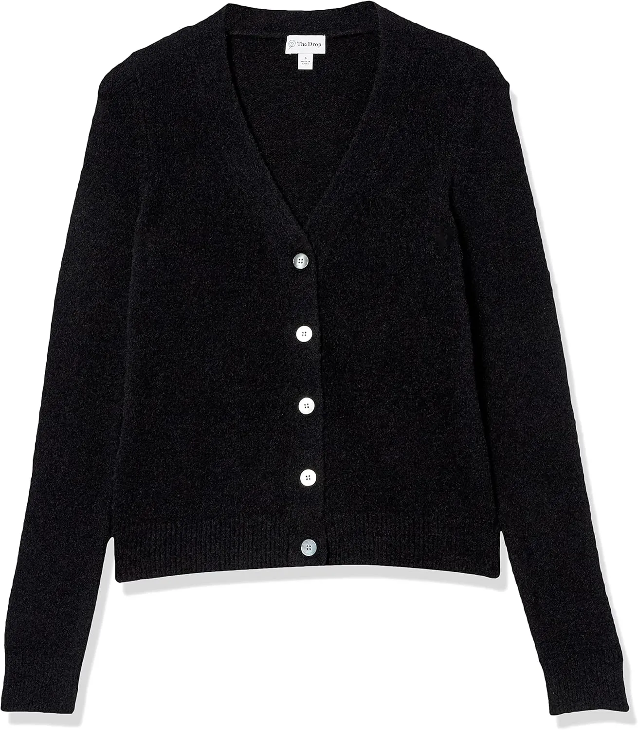 The Drop Women's Francine V-Neck Button Front Cozy Cardigan