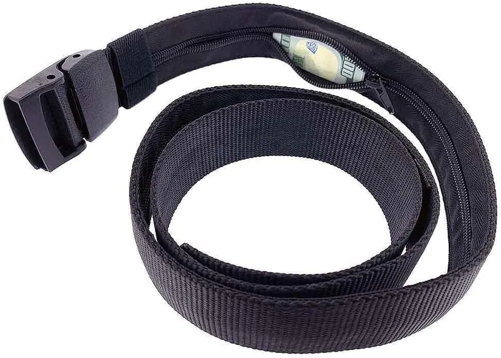 USonline911 Travel Security Belt Hidden Money Pouch Money Wallet Pocket Waist Belt Safe US