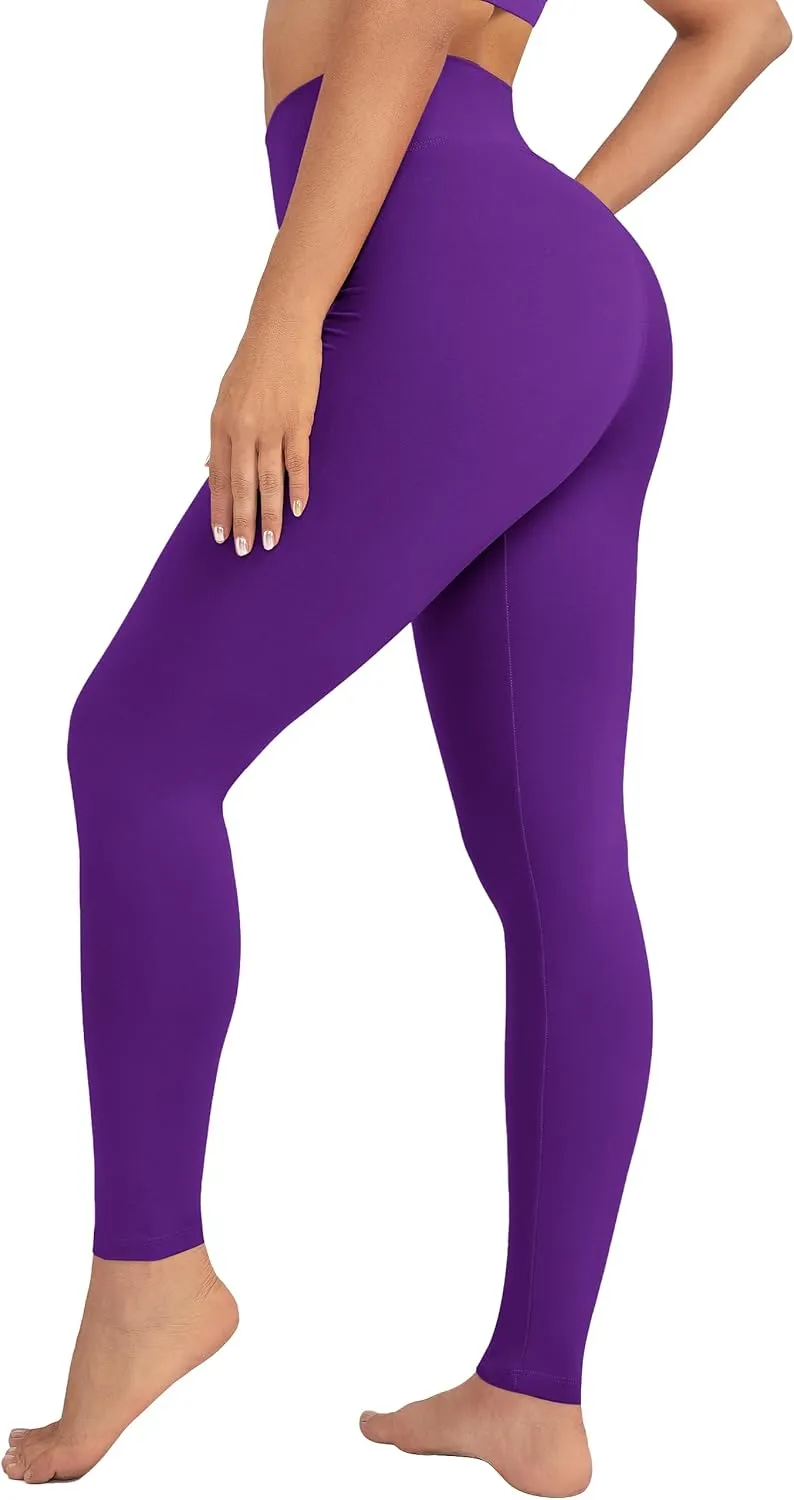 VALANDY High Waisted Leggings for Women Stretch Tummy Control Workout Running Yoga Pants Reg&Plus Size