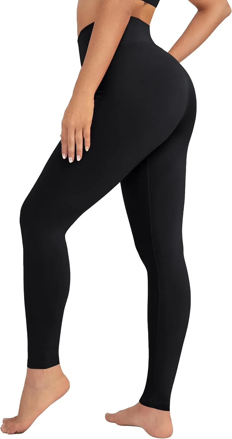 VALANDY High Waisted Leggings for Women Stretch Tummy Control Workout Running Yoga Pants Reg&Plus Size