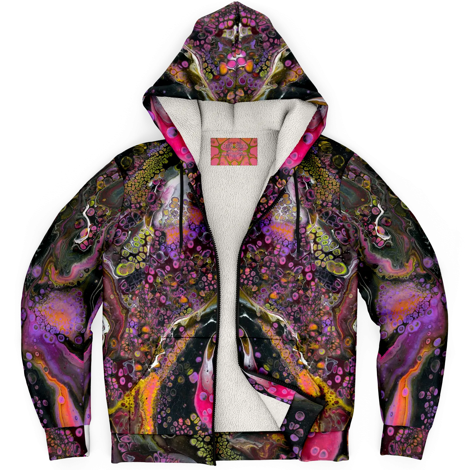 Violet River Cancer Fleece-Lined Zip Hoodie