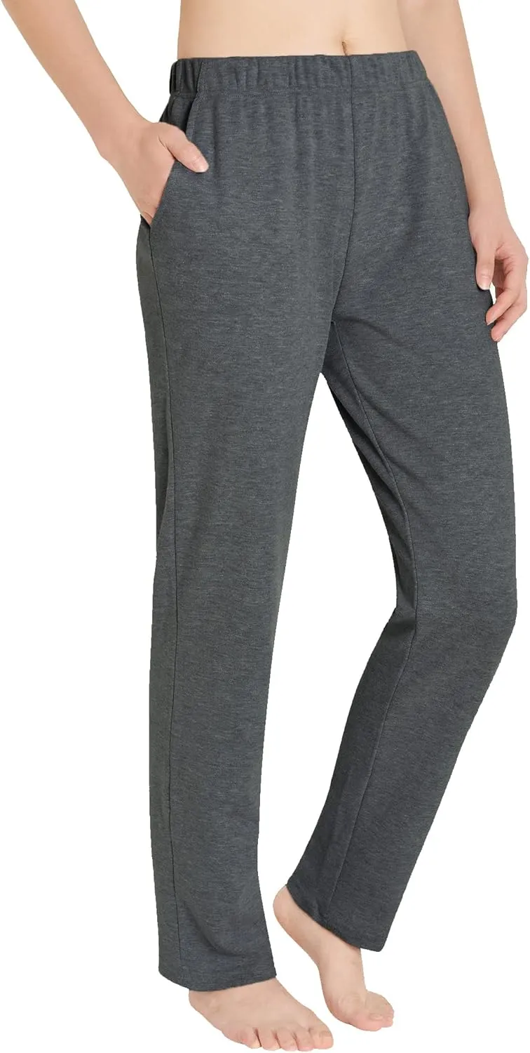 Weintee Women's Cotton Sweatpants Knit Pants with Pockets