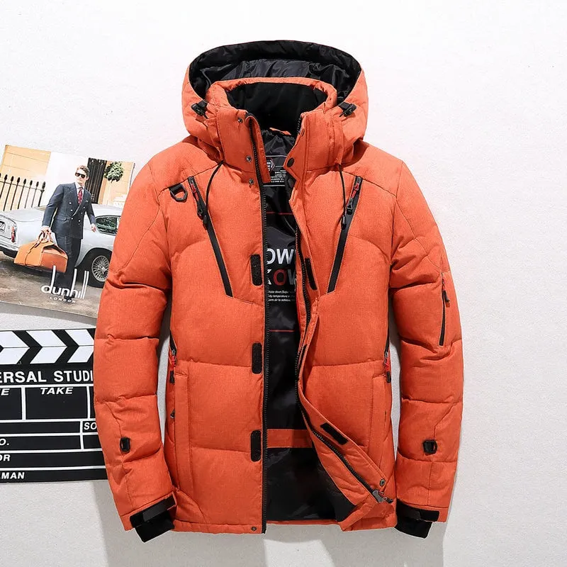 White Duck Down Hooded Jacket