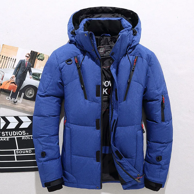 White Duck Down Hooded Jacket