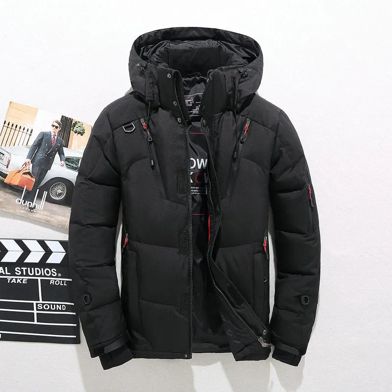 White Duck Down Hooded Jacket