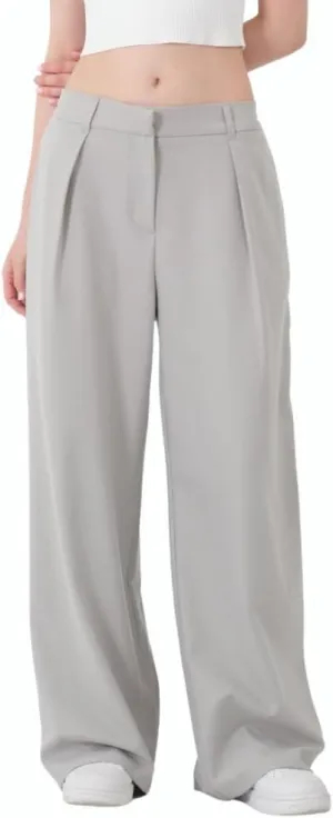 Wide Leg Work Pants Womens Elastic High Waisted Casual Office Dress Pants Trousers with Pocket Regular and Plus Size Slacks