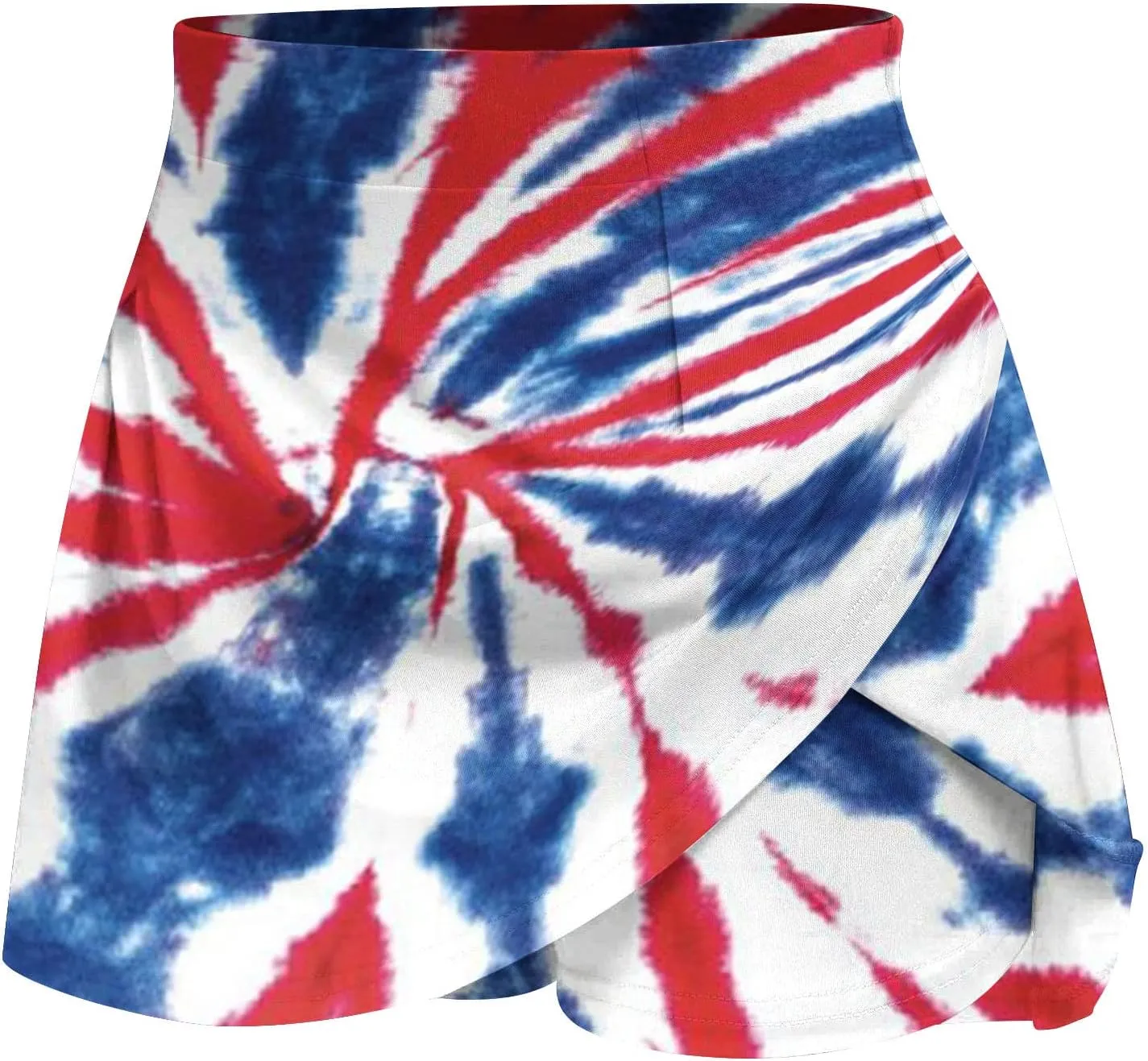 Women American Flag Skorts Yoga Patriotic Striped Active Skirts Beach Vacation Independence Day Golf Tennis Shorts