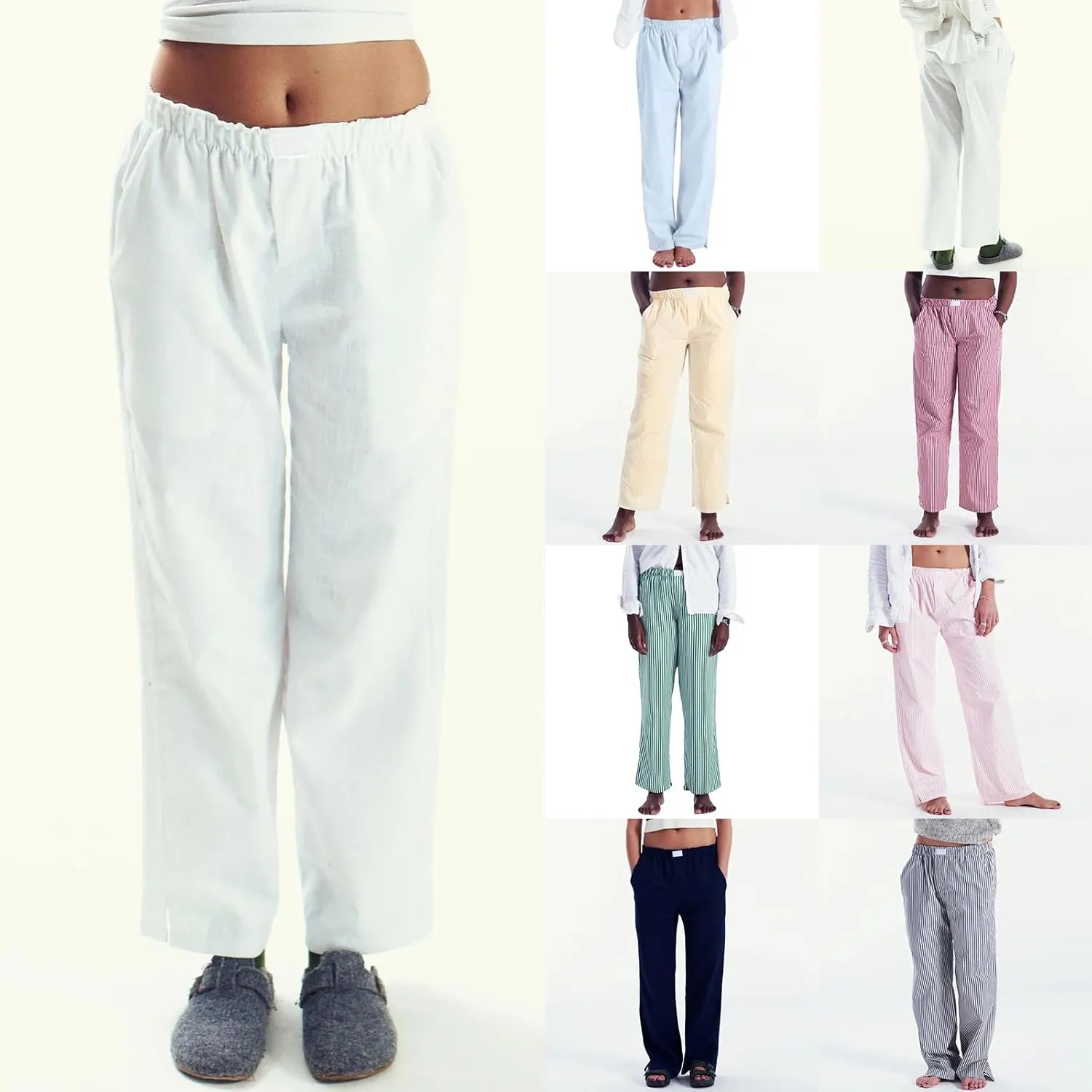 Women Y2k Striped Pants Pinstripe Wide Leg Long Pants High Waist Lounge Pants Straight Trousers Streetwear