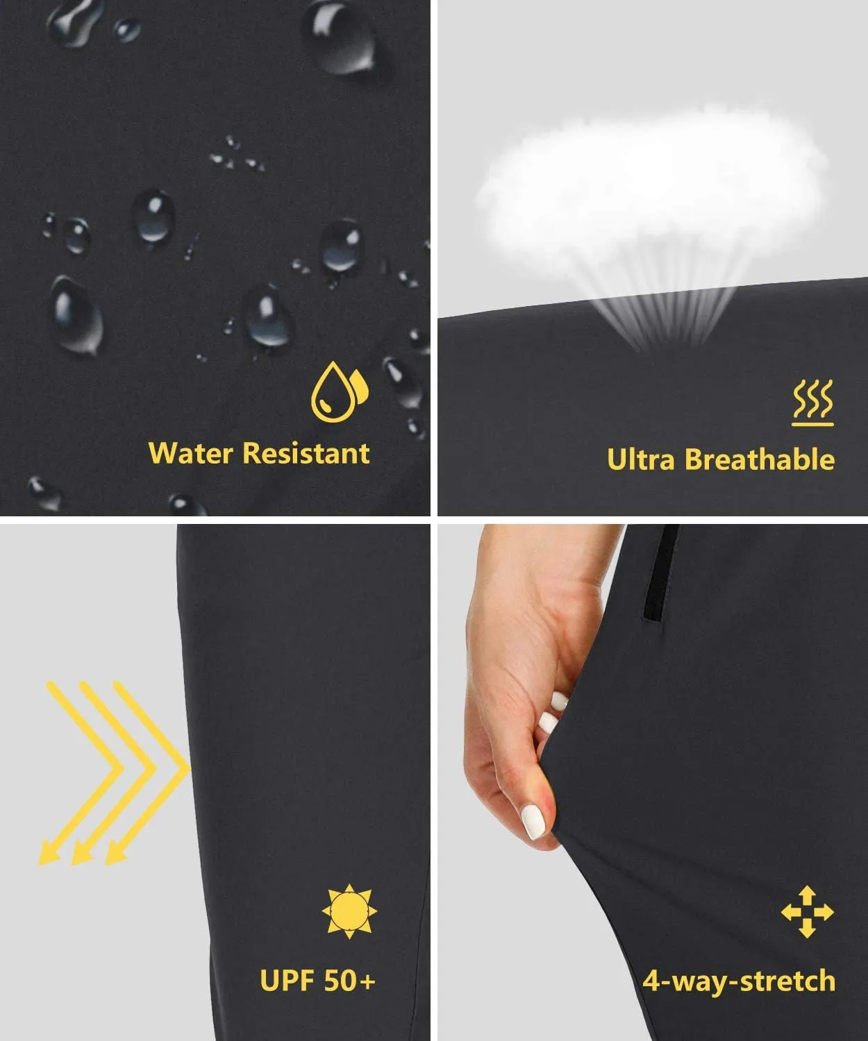 Womens Cargo Hiking Pants Lightweight Joggers Quick Dry Water Resistant Lounge Outdoor Travel Pants Zipper Pockets