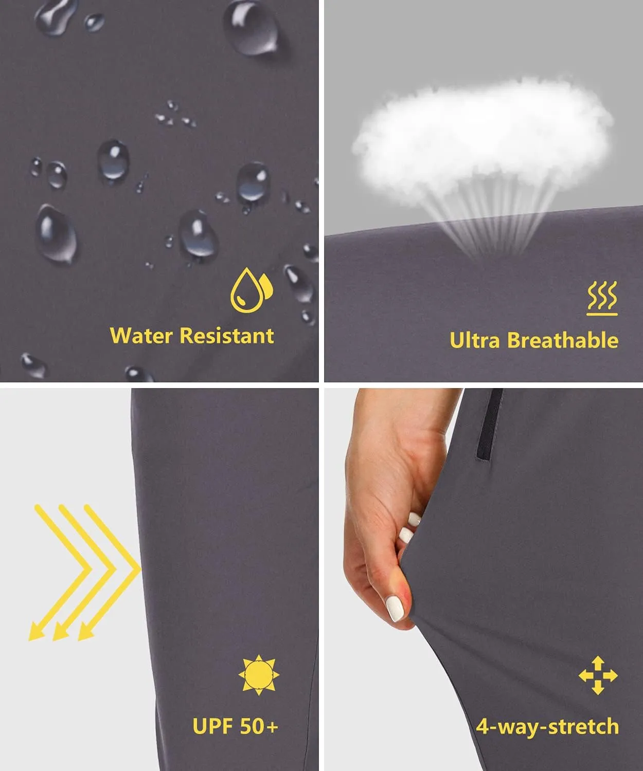 Womens Cargo Hiking Pants Lightweight Joggers Quick Dry Water Resistant Lounge Outdoor Travel Pants Zipper Pockets
