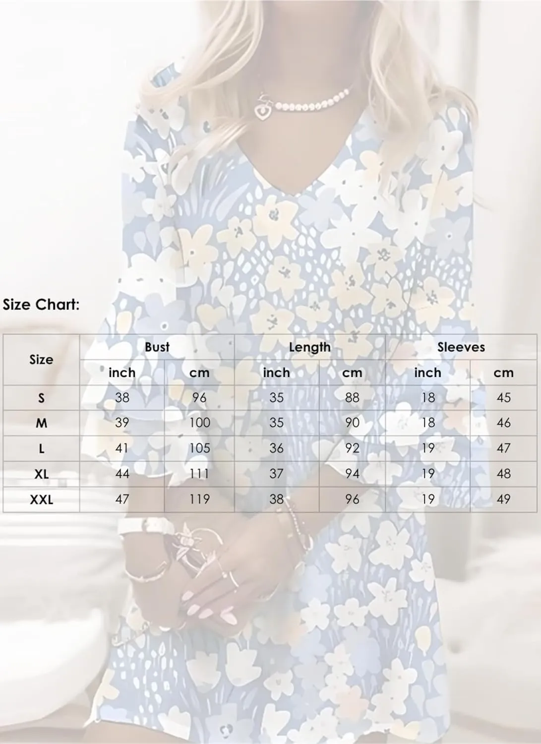 Womens Elegant Floral Print Dress 3/4 Sleeve V Neck Mini Dress