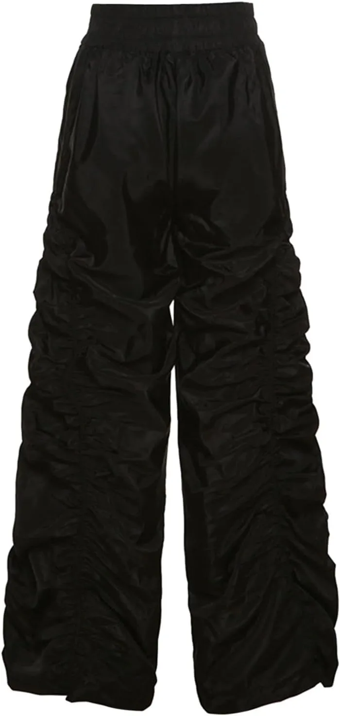 Women's Fleece Lined Pants Winter Athletic Hiking Jeans with Pockets Barrel Pants Elastic Waist
