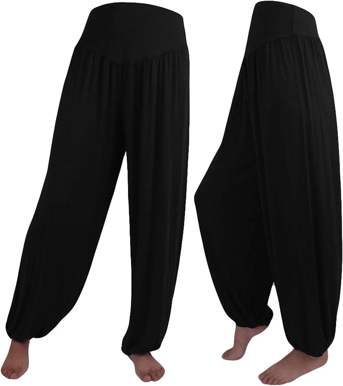 Women's Linen Blend Summer Lightweigt Pants Low Waist Baggy Stretchy Slim Fit Trousers Work Business