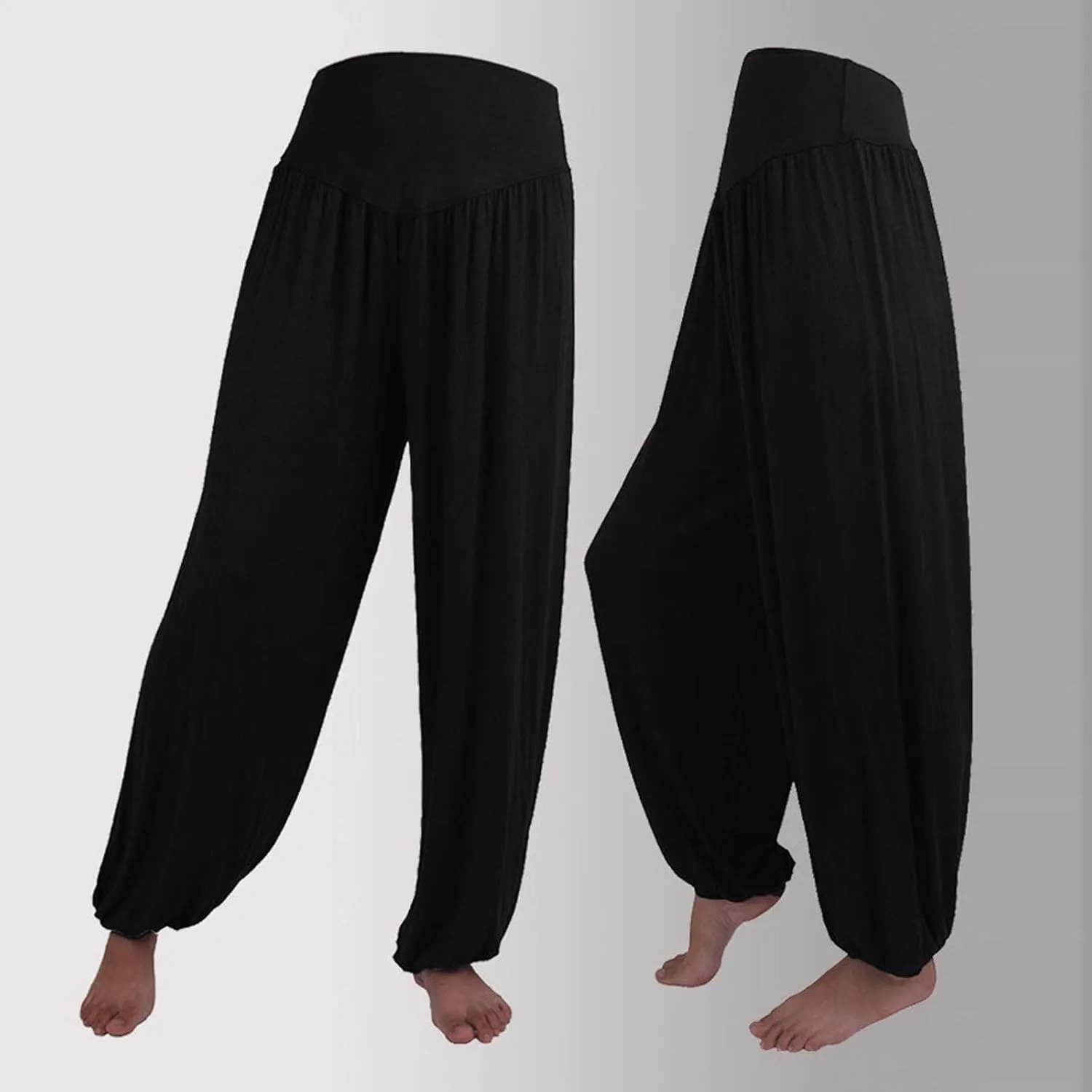Women's Linen Blend Summer Lightweigt Pants Low Waist Baggy Stretchy Slim Fit Trousers Work Business