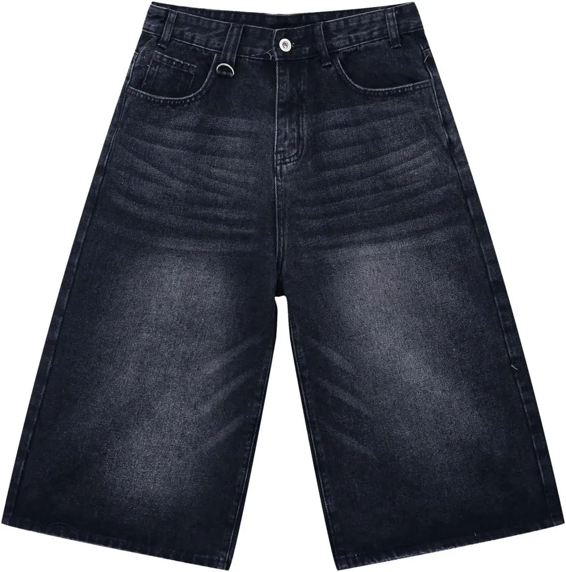 Women's Wide Leg Jeans High Waisted Casual Stretchy Capri Pants Girls Trendy Summer Y2k Baggy Vintage Denim Shorts