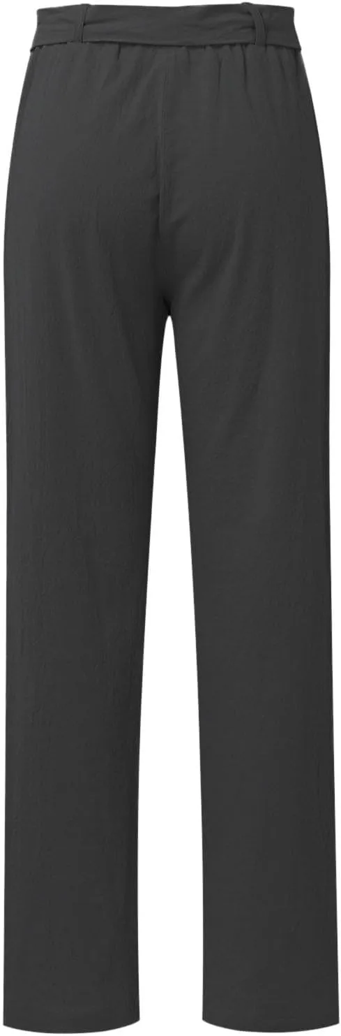Women's Wide Leg Pants Winter Baggy Sports Capris with Pockets Solid Color Flare Leggings