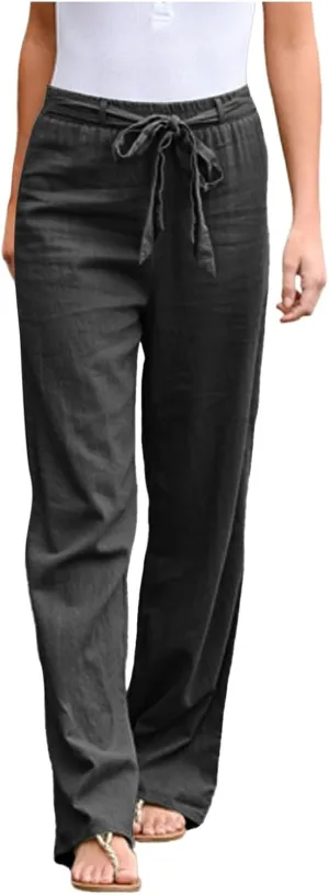 Women's Wide Leg Pants Winter Baggy Sports Capris with Pockets Solid Color Flare Leggings