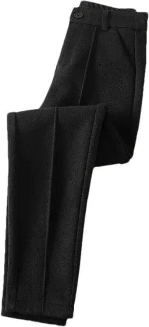 Women's Wool Knit Pants - High Waist Elastic Thick Casual Winter Soft Warm Trousers