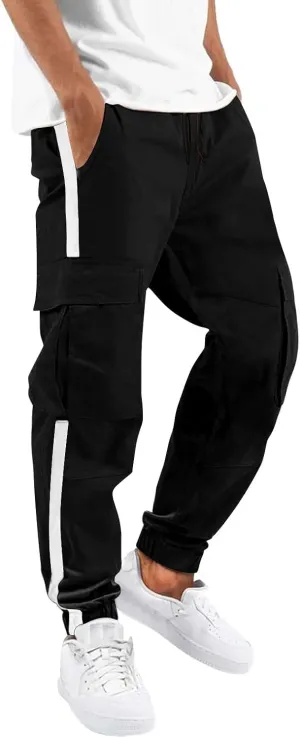 Work Pants for Men Construction Flex Casual Drawstring Waist Joggers Classic Breathable Active Fishing Hiking Pants
