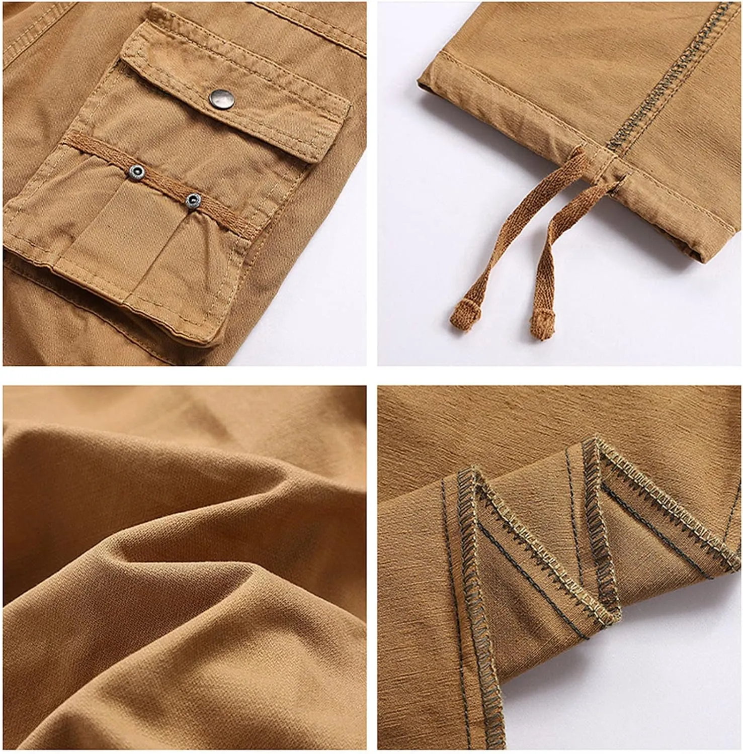 Work Pants for Men Construction Flex Casual Hiking Pants Workout Joggers Stretch Twill Track Sweatpants Multi Pockets