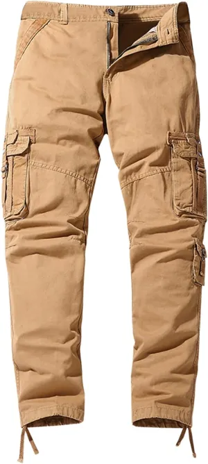 Work Pants for Men Construction Flex Casual Hiking Pants Workout Joggers Stretch Twill Track Sweatpants Multi Pockets