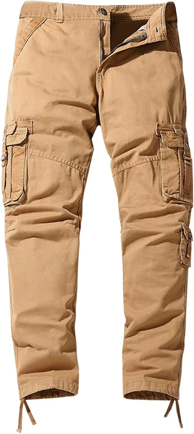 Work Pants for Men Construction Flex Casual Hiking Pants Workout Joggers Stretch Twill Track Sweatpants Multi Pockets