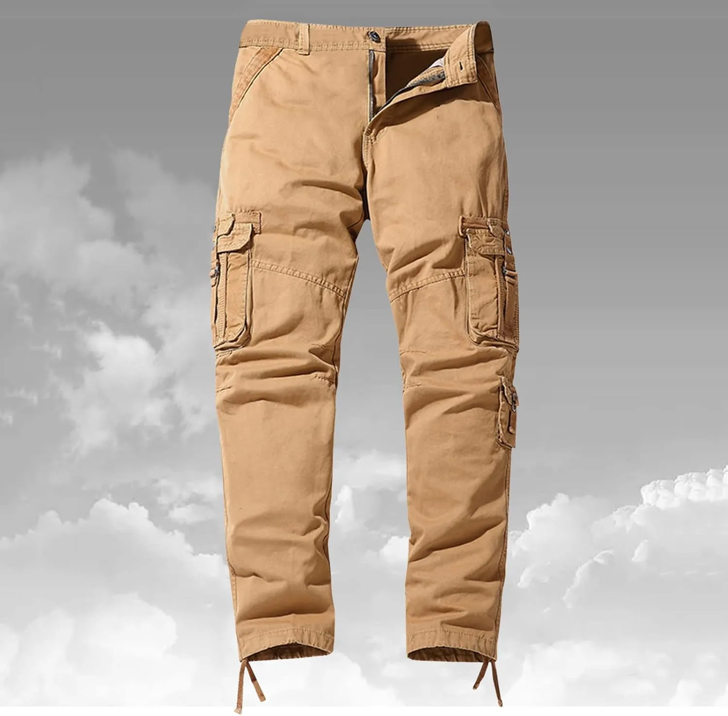 Work Pants for Men Construction Flex Casual Hiking Pants Workout Joggers Stretch Twill Track Sweatpants Multi Pockets