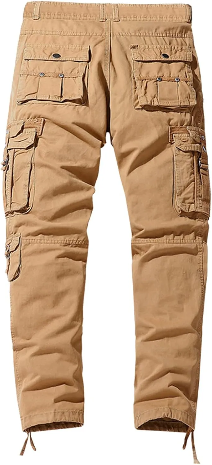 Work Pants for Men Construction Flex Casual Hiking Pants Workout Joggers Stretch Twill Track Sweatpants Multi Pockets