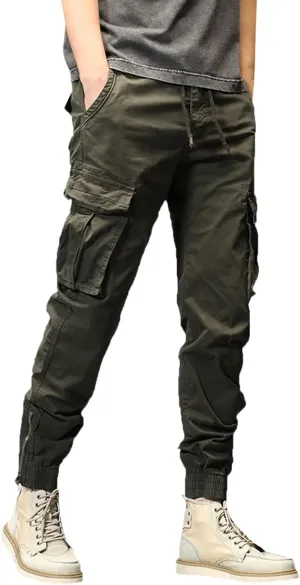 Work Pants for Men Slim Fit Men's Wild Cargo Pants Casual Joggers Sweatpants Outdoor Waterproof Hiking Work Pants
