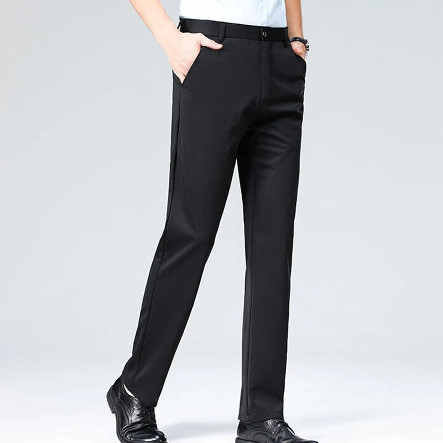 Xiaojmake Men's Slim Fit Dress Pants Stretch Business Suit Pant Casual Golf Formal Tuxedo Pants Flat Front Work Slacks