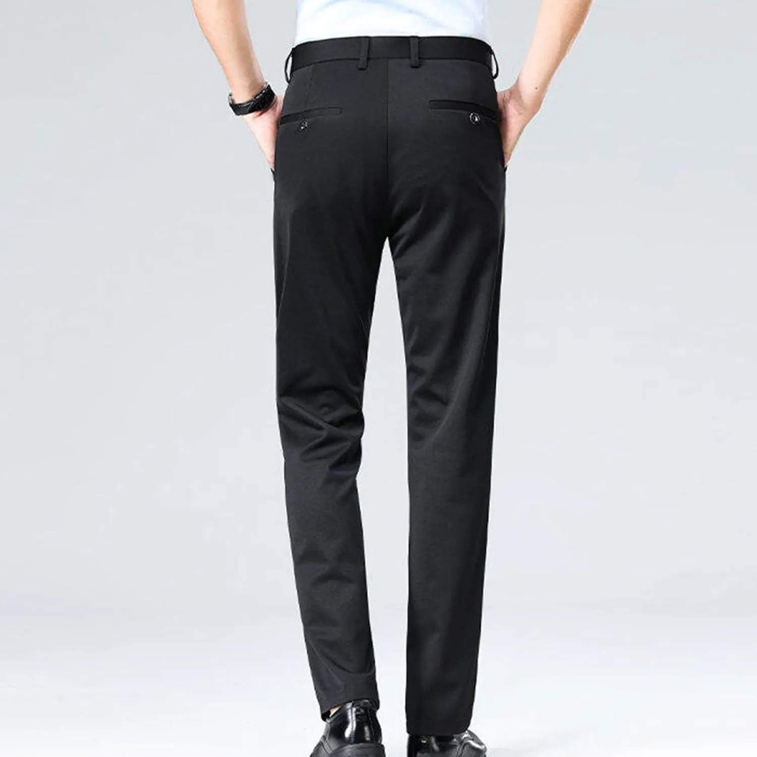 Xiaojmake Men's Slim Fit Dress Pants Stretch Business Suit Pant Casual Golf Formal Tuxedo Pants Flat Front Work Slacks